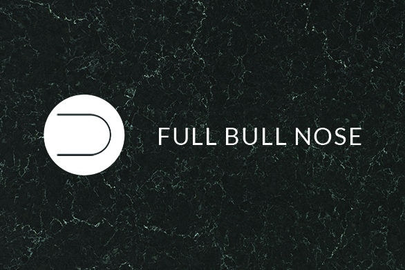 Full Bull Nose Quartz countertops edge