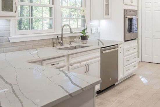 Calacatta Mystic Quartz Kitchen Countertop Calacatta Mystic Quartz Kitchen Countertop